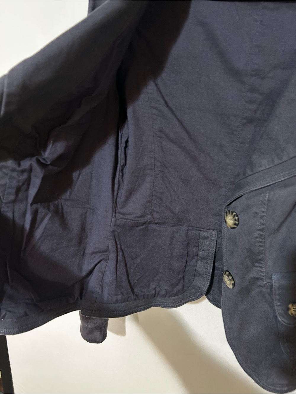 Sisley by Benetton Y2K Fitted Utility Blazer Jacket Deep Midnight Navy Blue XS - Picture 7 of 13